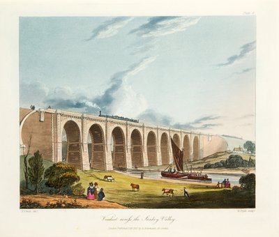 Viaduct over de Sankey-vallei, 1831 door Thomas Talbot Bury